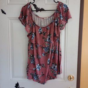 Flowy Floral Blouse Free Kisses size 3x